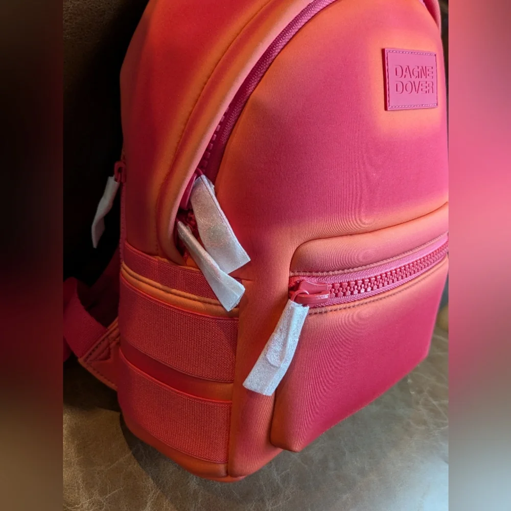 NWT Dagne Dover Small Dakota Neoprene Backpack - Heatwave - Picture 3 of 9